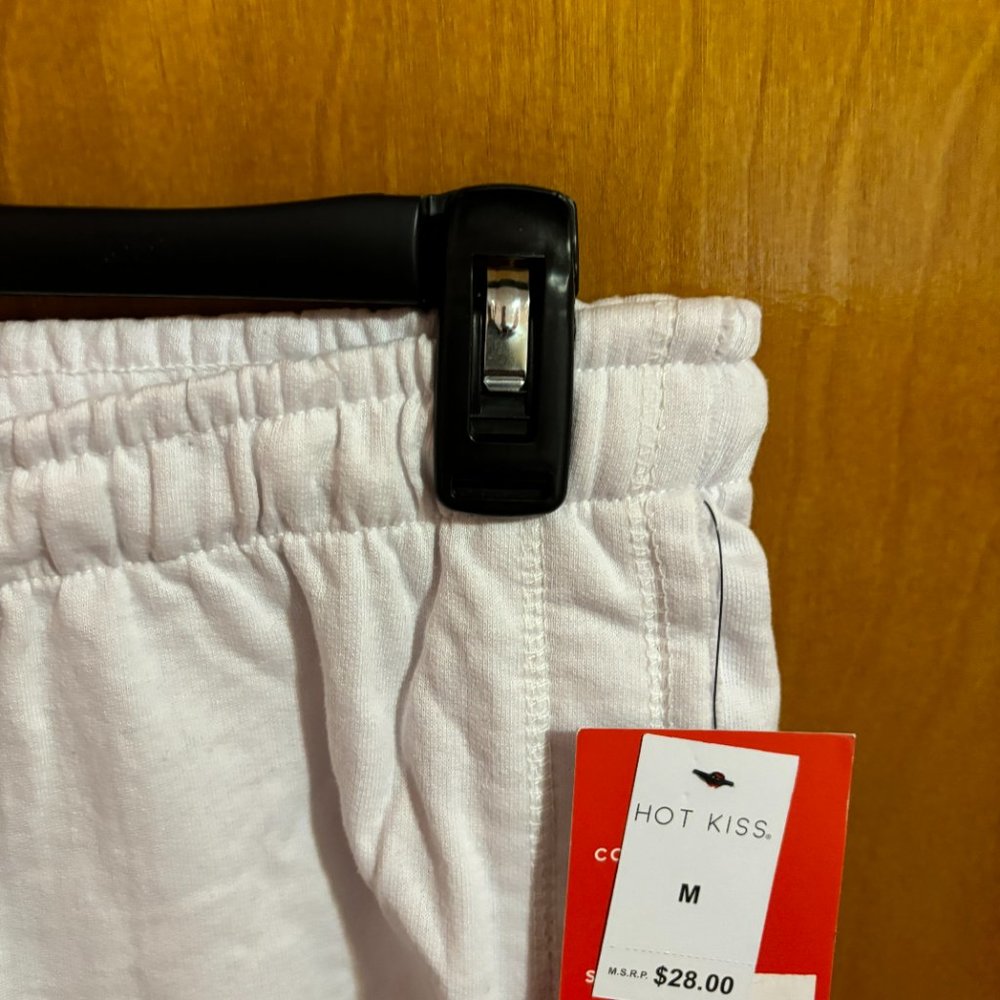 Hot‎ Kiss Medium White Drawstring Loungewear Shorts - Picture 8 of 13